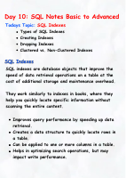 Day 10 SQL Notes Basic to Advanced (SQL Indexes) .pdf